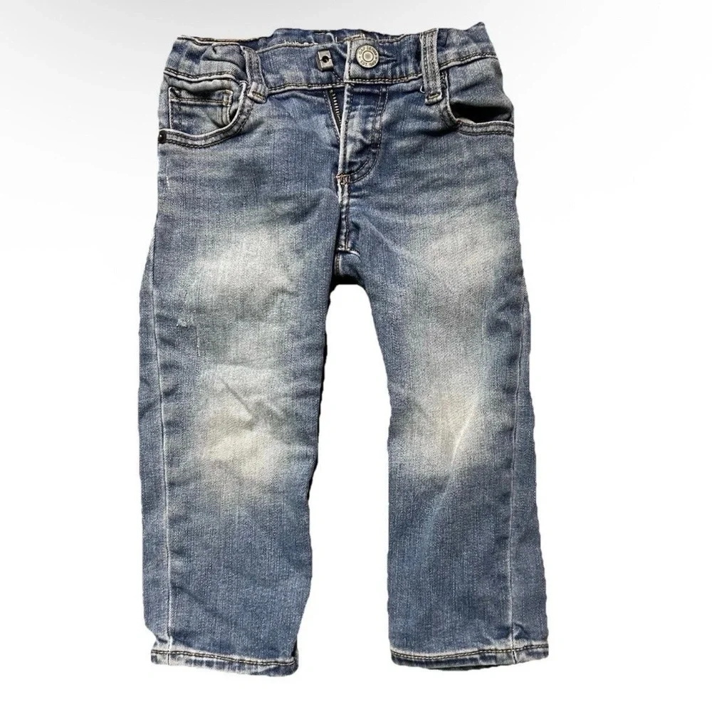 Toddler Boy Pants Jeans Stripes Checkered Size 18-24 Months - Picture 2 of 6